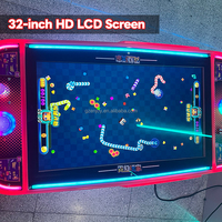 Machine de jeu vidéo commerciale 32 pouces pour enfants, pour centre commercial, 1-2 joueurs, arcade néon avec système de rédemption de tickets et gacha de prix en plastique espagnol
