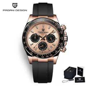Pagani Ontwerp 1664 100M Waterdichte Horloges Saffierglas Mode Chronograph Mens Quartz Horloges VK63 Quartz Horloges