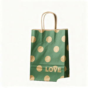 Sac en papier kraft de luxe à succès avec poignées, logo personnalisé pour l'emballage de produits alimentaires et articles divers haut de gamme, fournisseur direct d'usine - Product Image 1