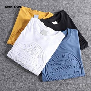 Camisetas de Cuello Redondo con Logotipo en Relieve, de Manga Corta, Tejidas en Algodón 100%, Personalizadas para Hombre - Product Image 2