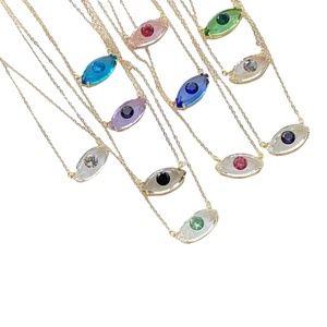 Collana con Ciondolo Occhio Turco Blu in Oro 18K Placcato, Gioiello di Protezione alla Moda per Donne - Product Image 3