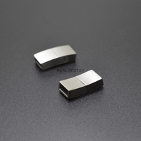 2025 Logo personnalisé trou: 8*3mm cordon en acier inoxydable Double fermoirs d'assurance pour Bracelet collier bricolage faisant des connecteurs de boucle