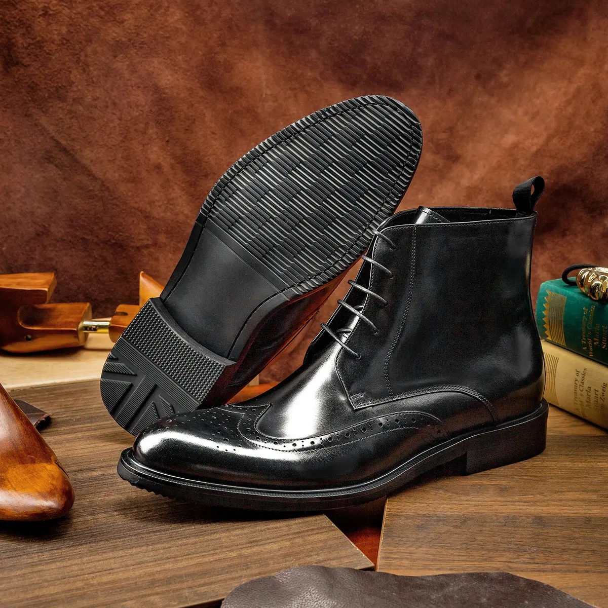 2021 nouveautés luxe en cuir véritable pour hommes chaussures martin bottes fabricant
