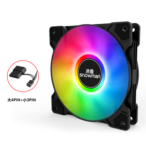 SNOWMAN XF120mm 4pin Molex RGB LED <span class=keywords><strong>Gaming</strong></span> Chasis Fan 12V PC Ball Bearing <span class=keywords><strong>CPU</strong></span> Case Cooler con 12cm Air Plastic Heatsink - Product Image 4