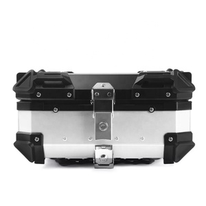 25L Motorcycle Helmet Box Universal Aluminium Top box Tail Rear Luggage Tool Cases Accessories
