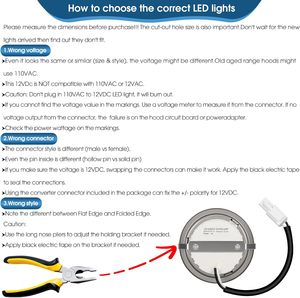Lot de 2 lampes <span class=keywords><strong>LED</strong></span> encastrées <span class=keywords><strong>pour</strong></span> <span class=keywords><strong>hotte</strong></span> de cuisine, 12V 1.2W, éclairage encastré <span class=keywords><strong>pour</strong></span> <span class=keywords><strong>hotte</strong></span> <span class=keywords><strong>aspirante</strong></span>, éclairage d'armoire - Product Image 6