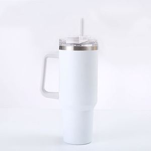 Double Wall <b>Car</b> H1.0 Handle Travel Tumbler 40oz <b>Mug</b> Lid Straw Anti-Slip OEM Custom Brand ODM - Product Image 5