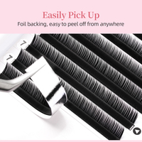 Nouveautés Extensions de cils naturelles longues 6-8mm LJ LB LC pour extensions de cils faites à la main, plateaux de cils noirs mats doux Camellia