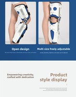 Attelle orthopédique réglable multi-fixation antidérapante pour genou, cheville et pied, soutien post-chirurgical pour la rééducation des membres inférieurs