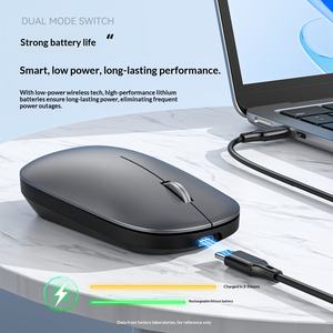 Factory Wholesale New Morandi Multi Color Silent Wireless <b>Mouse</b> Type-c Charging Dual Mode Office <b>Mouse</b> - Product Image 5