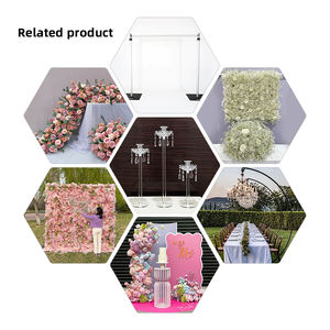 Belofte Nieuwe Acryl Kralen Gordijn Kaarshouder Transparante Bruiloft Tafel Middelpunt Voor Banket & Bruids Decor - Product Image 5