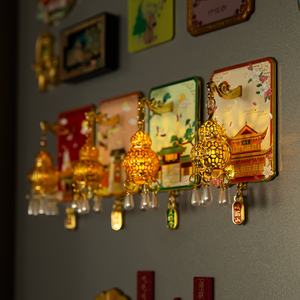 สติกเกอร์ติดตู้เย็นลายโคมไฟพระราชวัง  ที่คั่นหนังสือ  จี้  ซองหอม  ขนาด 15 ซม.  งานฝีมือ  กล่องของขวัญ  ของขวัญปีใหม่  งานเลี้ยงประจำปี  เปิดตัว  จีน  0-3 - Product Image 4