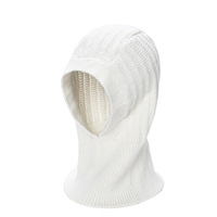 Chapeau coupe-vent en laine mérinos, ensemble pour femmes, bonnet, écharpe, laque tricotée, couleur unie, nouvelle collection hiver
