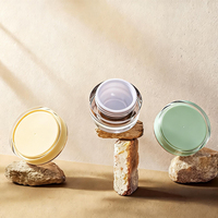 Tarro de plástico transparente cuadrado de 1 oz (100 g) con tapa de rosca para gel UV de uñas, crema cosmética y polvo acrílico.