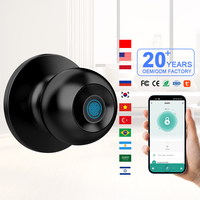 Fabrieks prijs Tuya Smart Aluminium & Houten Deur Vingerafdruk APP voor Ontgrendeling Elektronisch Biometrisch Deurslot