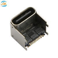 Connecteur USB Type C 3.1 16P de type SMT Jinbilai avec coque en acier inoxydable SUS301 et plastique LCP pour la charge de circuits imprimés