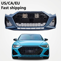 Kit carrosserie de pare-chocs avant style RS6 pour Audi A6 C8 S6 2019-2024, avec calandre en nid d'abeille noir brillant, pour mise à niveau A6 S6 C8
