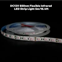 Bande lumineuse LED 12V 24V 850nm, 1M/14.4W IP30, lumière infrarouge flexible et découpable pour la photographie nocturne et la thérapie par lumière rouge LED