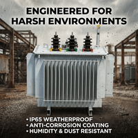 Transformateur de puissance triphasé S11 10 kV immergé dans l'huile, haute efficacité, pour la distribution (vente en gros)