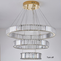 Rond Or Nordique Villa Salon Long Acier Lampes Suspendues Moderne De Luxe Grand LED Escalier K9 Lustre En Cristal Pendentif Lumières