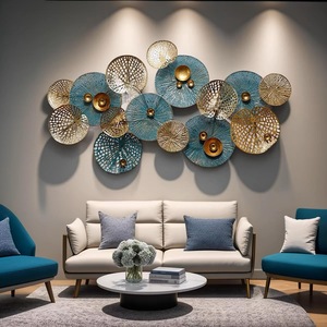 Modern Vertical <strong>Metal</strong> Handicraft Hanging <strong>Wall</strong> <strong>Decor</strong> <strong>for</strong> <strong>Living</strong> <strong>Room</strong> Bedroom Sofa - Product Image 1