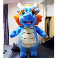 Costume de mascotte de dragon d'animal gonflable en peluche de dragon de nouvel an chinois professionnel personnalisé pour des activités de célébration