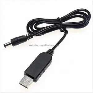 DC DC USB כבל 5V כדי 9V 12V 1A שלב עד Boost ממיר אספקת חשמל כבל 5.5*2.1mm עבור הנתב LED רצועת אור