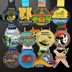 Medallas de Carrera Hills Finisher 10k 25k 50k, Medallas de Metal Esmaltado de Aleación de Zinc con Diseño 3D de Corredor en Pendiente, Texto Personalizado, Medallas Hechas a Medida para Regalo o Recuerdo - Product Image 6