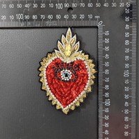 Appliques couronne en forme d'animal, œil porte-bonheur perlé, dernières nouveautés 3D faites à la main à coudre avec sequins décoratifs en PVC pour chapeaux