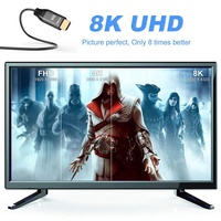 Câble vidéo audio 0,5M-3M 8K 60Hz 4K 120Hz 3D HDR 48 Gbps Dynamic EArc, paire torsadée coaxiale, gaine en PVC, plaqué or 2.1, pour moniteur