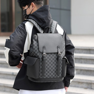 <span class=keywords><strong>Sac</strong></span> <span class=keywords><strong>à</strong></span> <span class=keywords><strong>dos</strong></span> <span class=keywords><strong>tendance</strong></span> en cuir PU pour <span class=keywords><strong>homme</strong></span>, <span class=keywords><strong>sac</strong></span> <span class=keywords><strong>à</strong></span> <span class=keywords><strong>dos</strong></span> de luxe imperméable pour l'université et l'école - Product Image 4