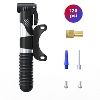 Mini pompe à air pratique universelle à double buse pour vélos, ballons, jouets, divertissement, fête, gonfleur manuel en aluminium