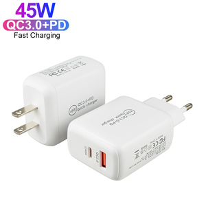 Chargeur rapide pour téléphone <span class=keywords><strong>portable</strong></span> EU US PD 45W QC 3.0, chargeurs rapides 45w double USB-A type-C, adaptateur de chargeur <span class=keywords><strong>portable</strong></span> pour téléphone - Product Image 2