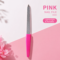 Lime à ongles double face en acier inoxydable, grain grossier, pour éliminer les cuticules, outil de manucure et pédicure, pour la maison et le salon