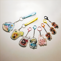 Porte-clés acrylique personnalisé Vente en gros d'usine Personnage d'anime mignon Porte-clés en acrylique Porte-clés pendentif en plastique