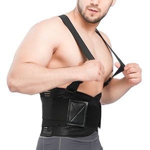 Cinturón de Soporte <span class=keywords><strong>Lumbar</strong></span> para Alivio del Dolor de Espalda, Cinturón de Soporte para Trabajo Pesado <span class=keywords><strong>con</strong></span> Correas para Hombros - Product Image 3