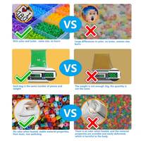 Tersedia S-1KG 206 Warna Bahan Food Grade Kilo Pack 5Mm Midi Artkal Perler Fuse Bead