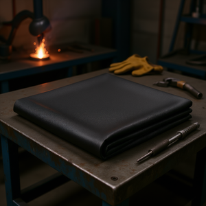 Couverture de soudage en fibre de verre enduite de silicone, 4 x 6 pieds, tapis isolant résistant à la chaleur et ignifuge pour le travail des métaux - Product Image 2