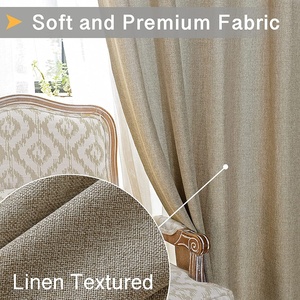 Piumino per tenda in finto lino pronto 100% tende oscuranti tessuto e tenda - Product Image 2