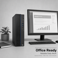 Zhaoxin KX U6780A 8 Core 2.7GHz Output Stabil Desktop Kantor 16GB RAM 512GB NVME SSD 8L Casing Ringkas Dilengkapi Layar Tampilan