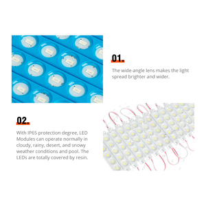 Módulos LED de 5 chips de 1,2 W Módulos de caja de publicidad a todo color 100lm 120 grados DC 24V 100% Satisfecho con el rendimiento de calidad - Product Image 3