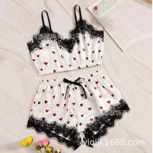 SFY-Y973 Nouveauté Vente en gros Pyjamas confortables pour femmes 3 pièces Grande taille Imprimé Vêtements de maison Pyjamas décontractés pour femmes Pyjamas érotiques - Product Image 6