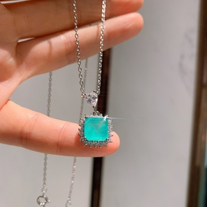 Vintage Minimalist 9*9mm Cubic Zirconia Inlaid Jewelry Eco-friendly Copper Sunflower Pendant <b>Cross</b> <b>Chain</b> Necklace for Women - Product Image 2