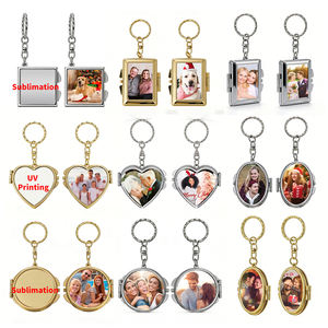 Mini Espejo Metálico para Sublimación, Llavero Plegable, Colgante Rectangular, Espejo Compacto Portátil <span class=keywords><strong>de</strong></span> Metal, Marco <span class=keywords><strong>de</strong></span> Fotos para Llavero - Product Image 6