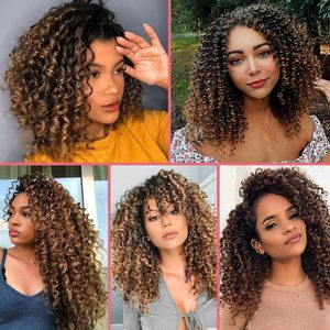 Cheveux à crocheter <span class=keywords><strong>Gogo</strong></span> Curl 10-18 pouces Blond miel Pré-bouclés Ondulation océanique Cheveux courts bouclés Bohème Box Braids - Product Image 5