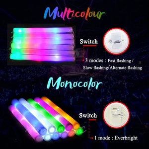1 Uds. LED Glow Sticks Glow Foam Stick Cheer Tube luz oscura RGB para Navidad cumpleaños boda fiesta suministros regalos plata <span class=keywords><strong>Año</strong></span> <span class=keywords><strong>Nuevo</strong></span> - Product Image 3