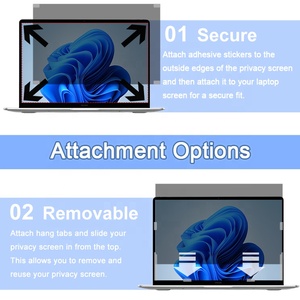 Filtro de Pantalla de Privacidad Anti-Espía de Fácil Instalación de 14 Pulgadas 16:10, Protector de Pantalla Anti-Luz Azul y Anti-Reflejos para Portátil <span class=keywords><strong>MSI</strong></span> de 14 Pulgadas - Product Image 4