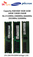DDR4 64GB RECC Server RAM 2133Mhz 2400Mhz 2666Mhz 2933Mhz 3200Mhz Server Memory MTA72ASS8G72LZ-2G9D
