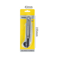 Couteau utilitaire de chantier en gros d'usine avec logo, couteau utilitaire de sécurité, couteau utilitaire multifonction en aluminium de 18 mm