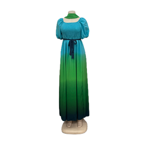Nouvelle Robe d'été décontractée pour femme, plissée, à volants superposés, couleur dégradée, coupe ample et élégante, à manches courtes - Product Image 4